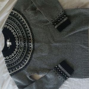 Gray wool sweater